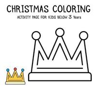 Christmas Coloring Actvity Book For Kids Below 3 Years vector