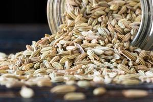 Fennel Seeds Spilled from a Jar photo