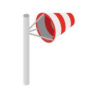 Windsock isometric 3d icon vector