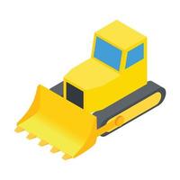 Bulldozer 3d isometric icon vector