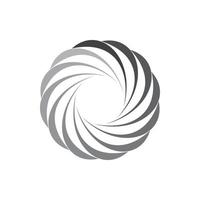 Geometric circle of abstract curves icon vector