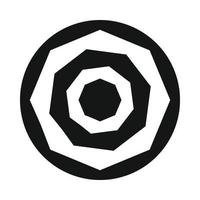 Camera shutter aperture icon, simple style vector