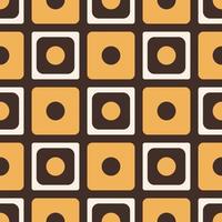 Colorful geometric pattern. Modern vintage brown small geometric square circle random shape seamless pattern background. Use for fabric, interior decoration elements, upholstery, wrapping. vector