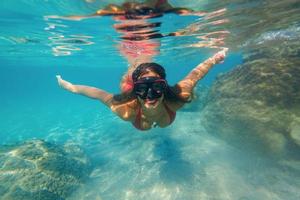 Girl Snorkeling view photo