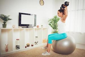 entrenamiento en línea en casa foto