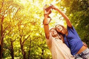 Couple outdoors view photo