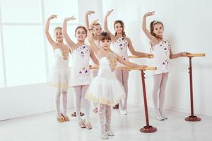 Little Girls Practicing Ballet photo