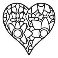 Cute Love Heart doodle pattern vector