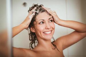 Girl Washing Hair photo