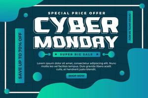 Cyber Monday background design template is easy to customize vector