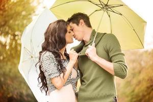 Kiss Under Umbrella photo