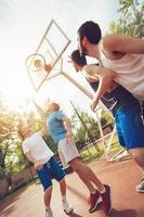 vista de baloncesto de la calle foto