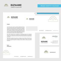 Cutter Business Letterhead Envelope and visiting Card Design vector template