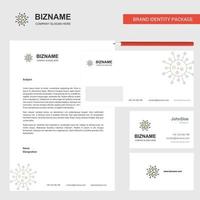 Chemical bonding Business Letterhead Envelope and visiting Card Design vector template