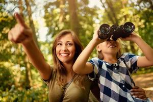 Mother And Daughter In The Forest photo