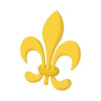 Royal french lily icon, cartoon style vector