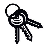New keys simple icon vector