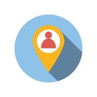 Location people flat icon vector