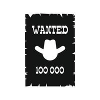 Wanted poster icon vector