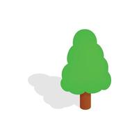 icono de árbol, estilo 3d isométrico vector