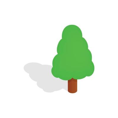 Tree icon, isometric 3d style