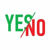 Yes or No icon, simple style vector