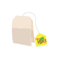 Teabag icon in cartoon style vector