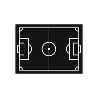 diseño de campo de fútbol icono simple negro vector