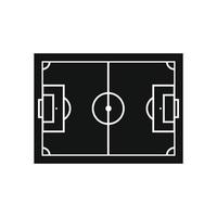 Soccer field layout black simple icon vector