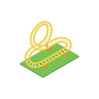 Rollercoaster isometric 3d icon vector
