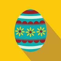 Colorful easter egg flat icon vector