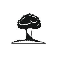 Nuclear explosion icon, simple style vector