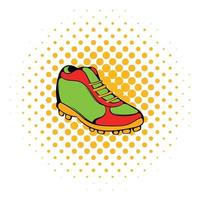 Baseball boot icon, comics style vector