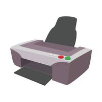 Printer icon, cartoon style vector