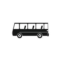 icono de autobús en estilo simple vector