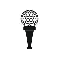 Golf ball on a tee icon vector