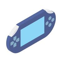 Handheld game console icon, isometric 3d style vector