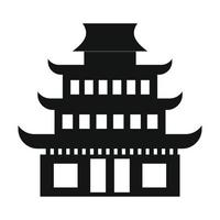 Pagoda simple icon vector