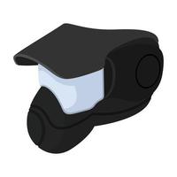 Paintball mask with goggles cartoon vector