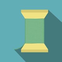 Thread bobbin flat icon vector