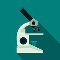 Microscope icon in flat style vector