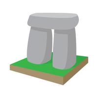 Stonehenge icon, cartoon style vector