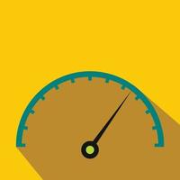 Speedometer icon in flat style vector