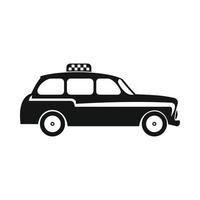 icono de taxi negro de Londres, estilo simple vector