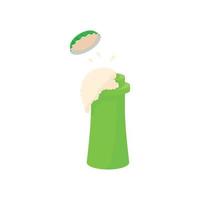 Top of open beer bottle icon, cartoon style vector