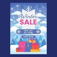 Winter Sale Shopping vector