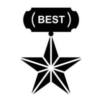 estrella para el mejor icono, estilo simple vector