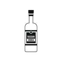 Bottle of vodka icon, simple style vector