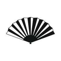 Japanese folding fan icon, simple style vector