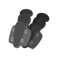 Baseball catcher leg guards icon vector